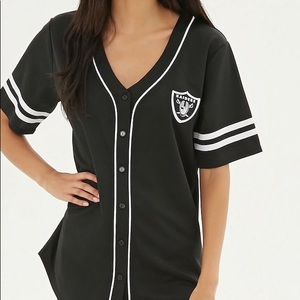 Raiders baseball style jersey